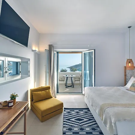 Private Luxury Scarlet Beachfront Villa, Molos, Paros