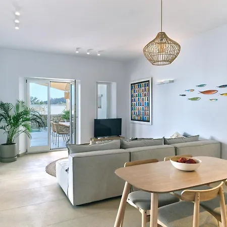 Private Luxury Scarlet Beachfront Villa, Molos, Paros Villa